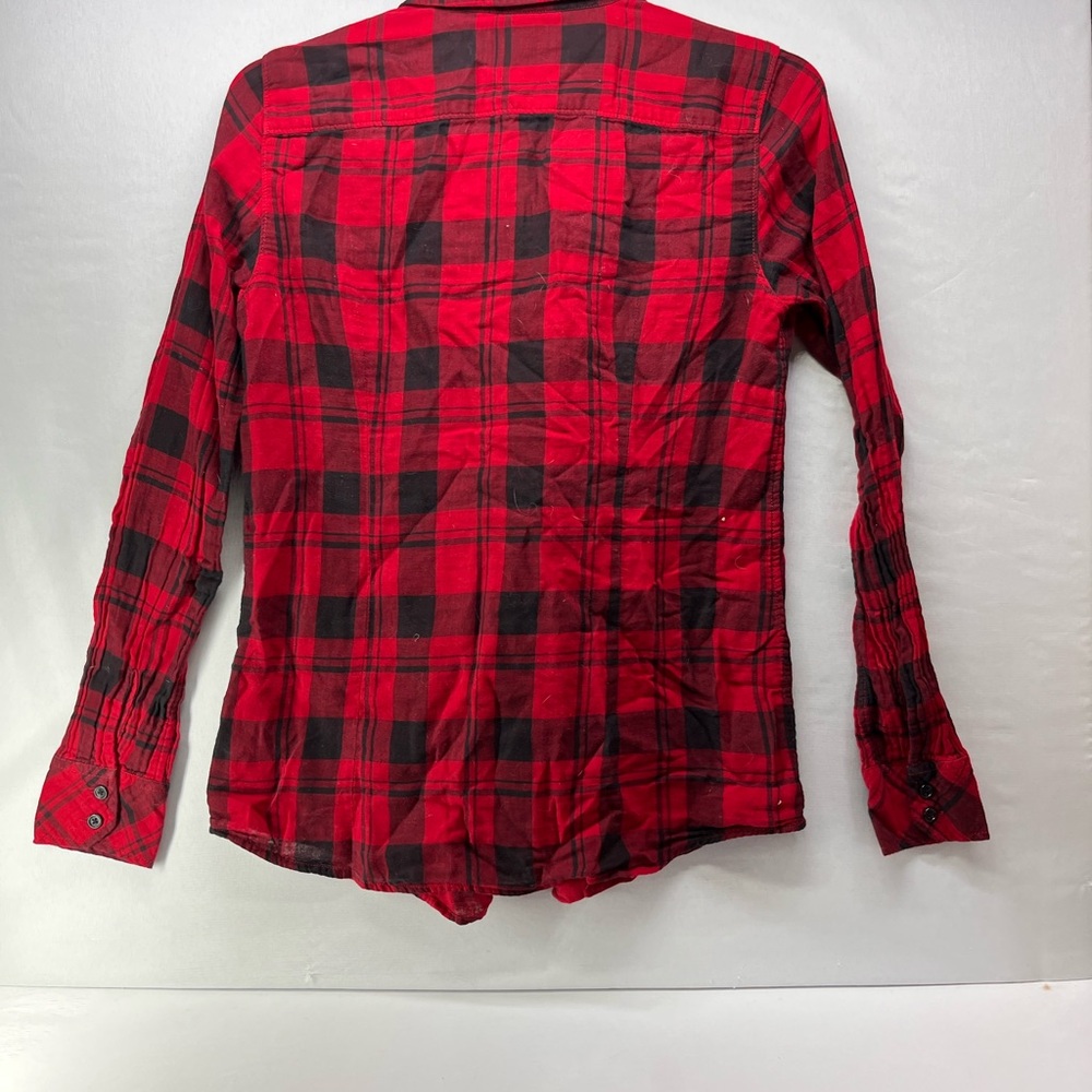 GAP Red and‎ Black Checkered Flannel Shirt